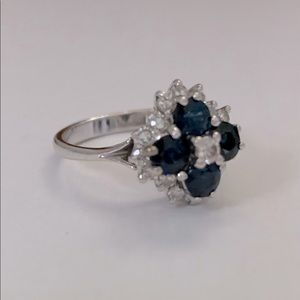Diamond and Sapphire Ring